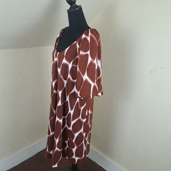 Anthropologie Corey Lynn Calter Giraffe Tunic Dress Size L - Picture 7 of 13